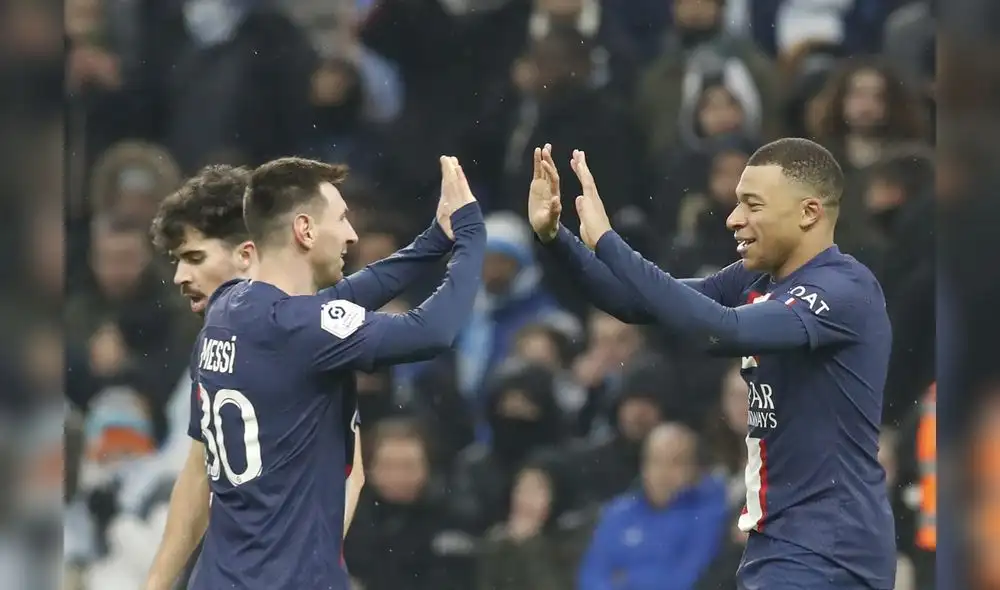 Messi y Mbappé anotaron los goles de la victoria ante Marsella. Foto: EFE