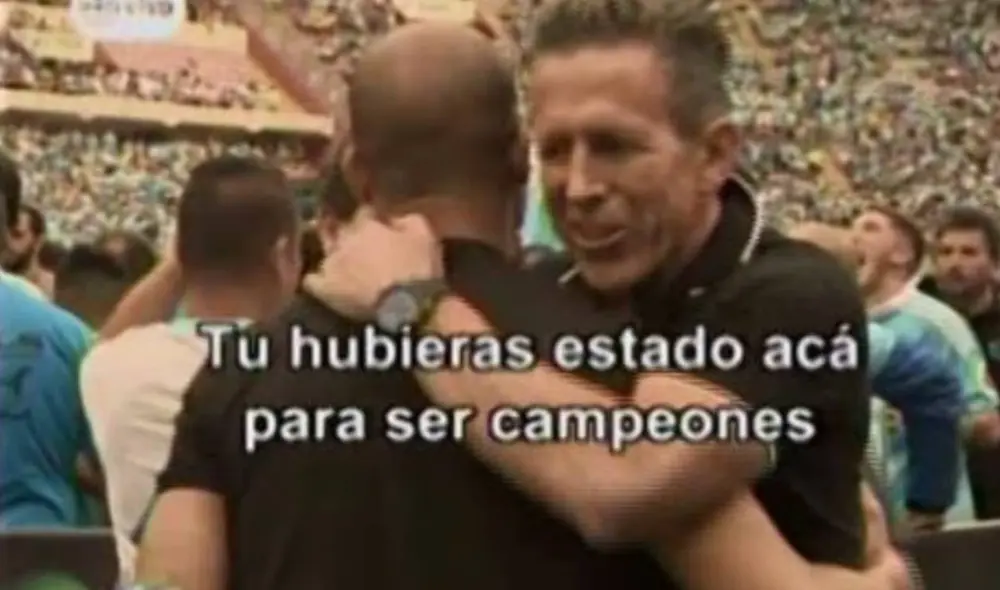 'Mudo' Rodríguez junto a dirigente de Sporting Cristal. Foto: captura de América TV