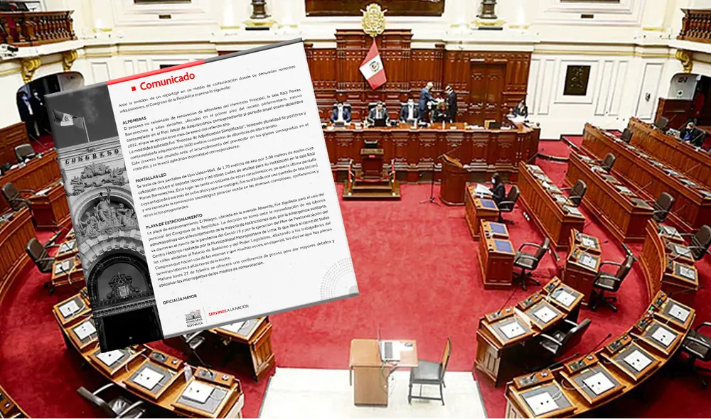 Congreso se pronunció tras escándalo de las alfombras. Foto: composición LR
