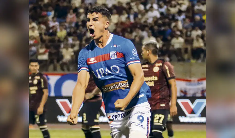 Lo celebra. Matías Succar y el festejo de su doblete en casa. Foto: Clinton Medina/La República Lo celebra. Matías Succar y el festejo de su doblete en casa. Foto: Clinton Medina/La República