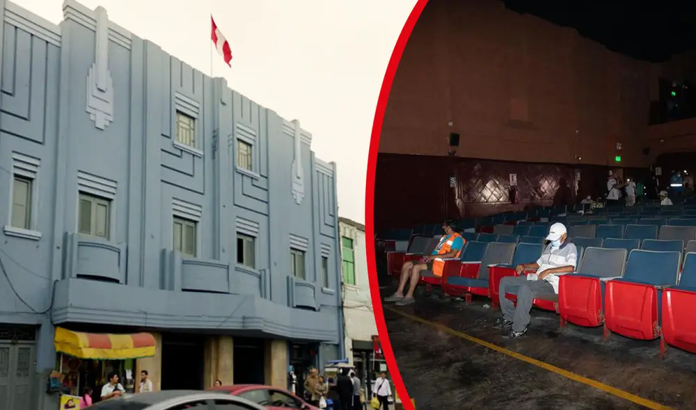 El cine Ritz de Alfonso Ugarte se inauguró en los años 30 y en los últimos años ha pasado a proyectar películas pornográficas. Foto: composición La República/BNP/MML