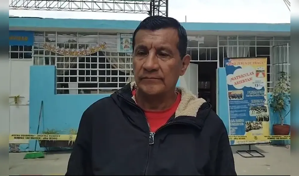 Hugo Babilonia de la Cruz, director del colegio Niño Jesús de Praga. Foto: captura/Contacto Sur