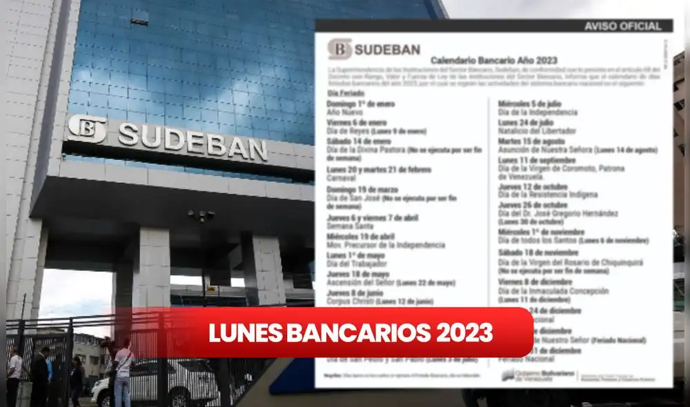Revisa AQUÍ qué lunes serán feriados. Foto: composición LR/Sudeban/Tal Cual Revisa AQUÍ qué lunes serán feriados. Foto: composición LR/Sudeban/Tal Cual