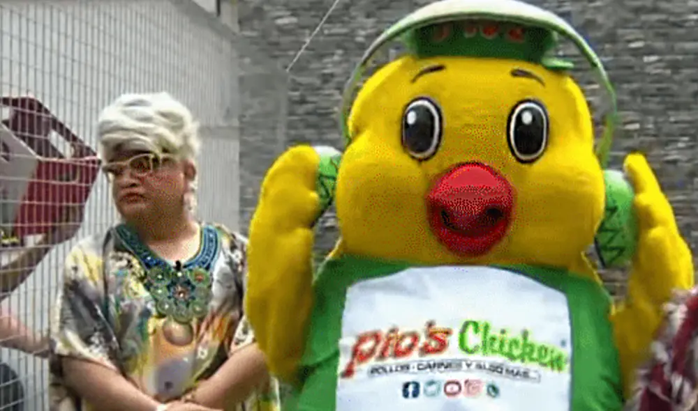 El Pollo de Pio's Chicken también regresó al sketch de "Las pitucas de La Molina". Foto: Captura de ATV.