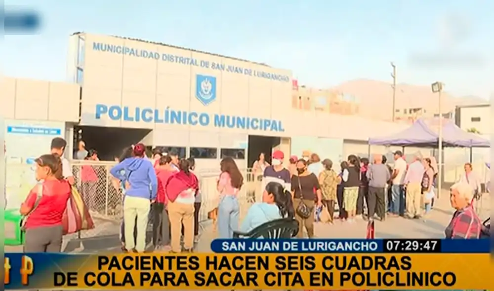 Policlínico Municipal solo atiende por unas horas. Foto: captura de Panamericana TV