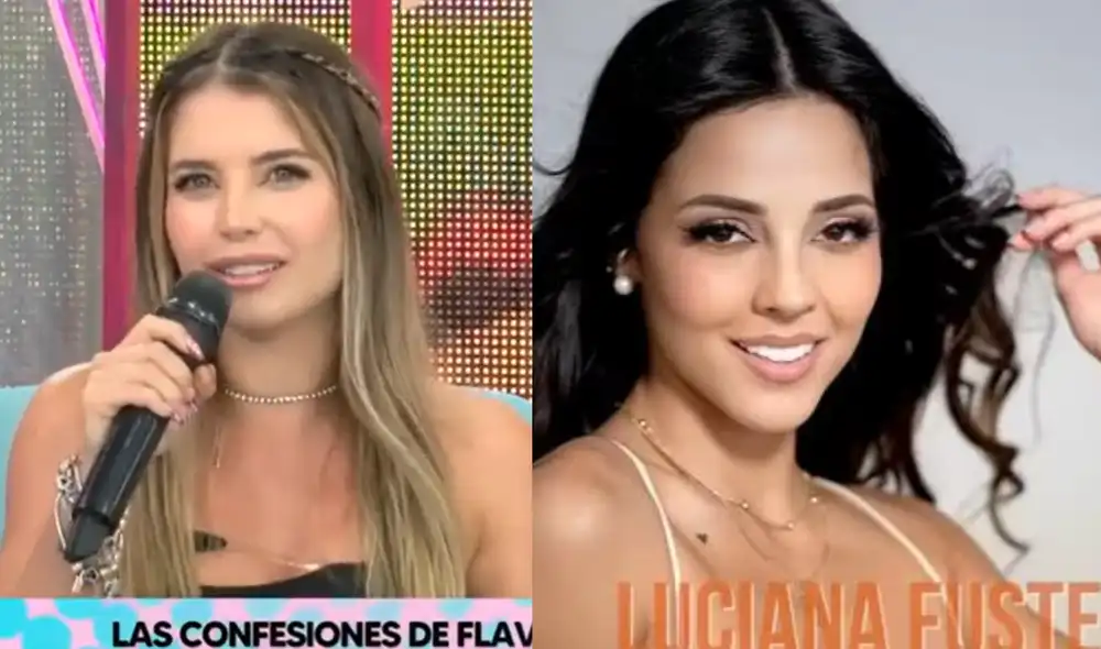 Flavia Laos no cree que Luciana Fuster represente al Perú en el Miss Universo. Foto: composición LR/ captura de Willax TV/ @lucianafuster/Instagram