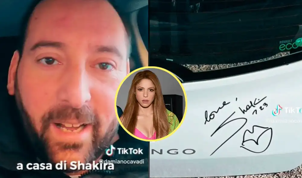 La cantante le firmó las puertas del vehículo, lo que se convirtió en tendencias en las redes sociales. Foto: composición LR/24Horas La cantante le firmó las puertas del vehículo, lo que se convirtió en tendencias en las redes sociales. Foto: composición LR/24Horas