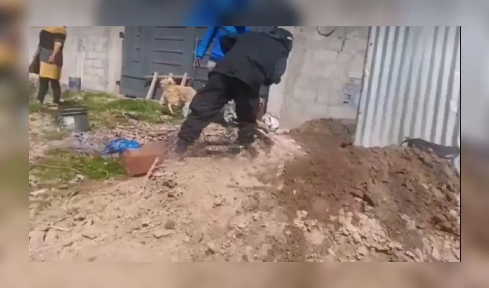 El padre realizaba labores de aseo junto con su hijo. Foto: Kleber Sánchez/URPI-GLR