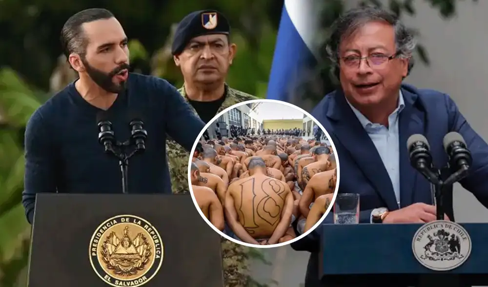 Bukele rechaza lo expuesto por el presidente colombiano y desea que las cifras de homicidios logren bajar en Colombia. Foto: composición LR / Noticias RCN