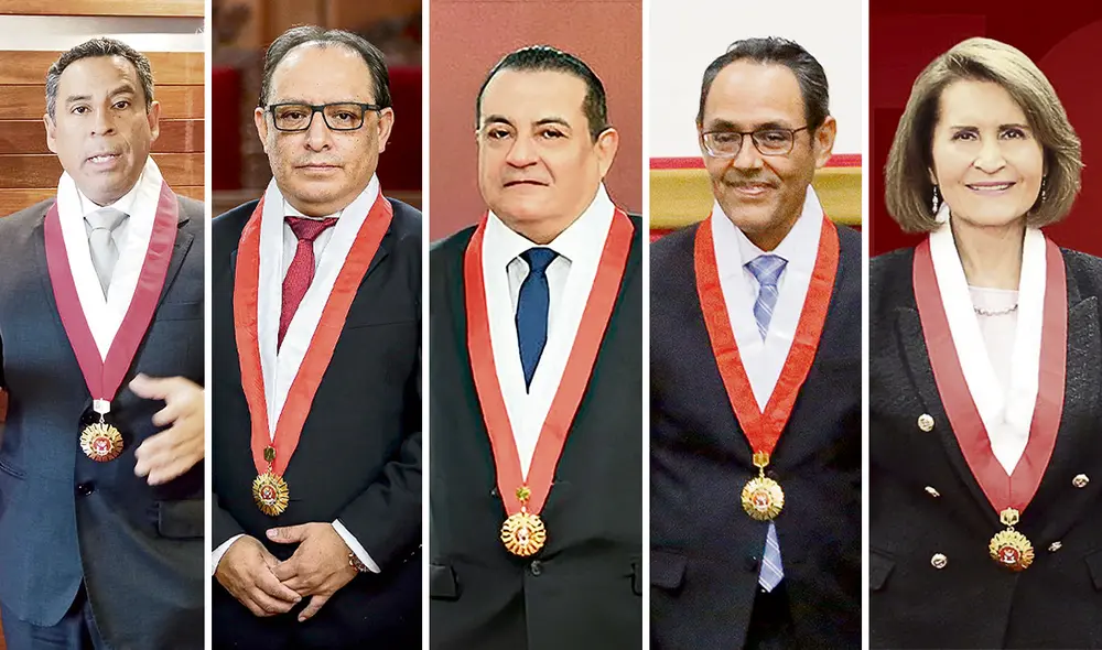 Los cinco magistrados que votaron a favor del fallo fueron Francisco Morales, Gustavo Gutiérrez, César Ochoa, Helder Domínguez y Luz Pacheco. Foto: composición LR Los cinco magistrados que votaron a favor del fallo fueron Francisco Morales, Gustavo Gutiérrez, César Ochoa, Helder Domínguez y Luz Pacheco. Foto: composición LR