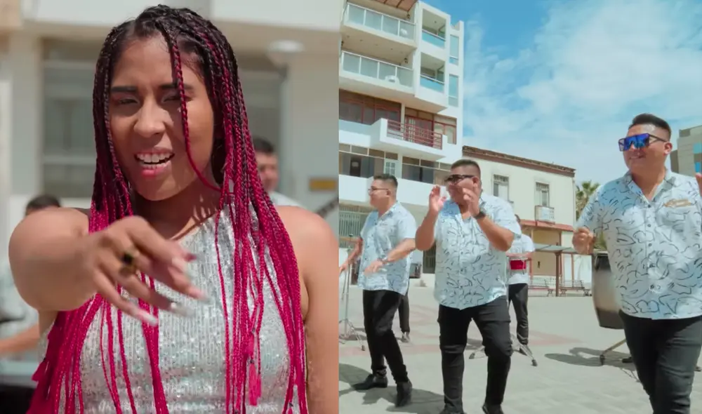 Azucena Calvay fue el jale de Los Rebeldes de la Cumbia. Foto: composición LR/YouTube