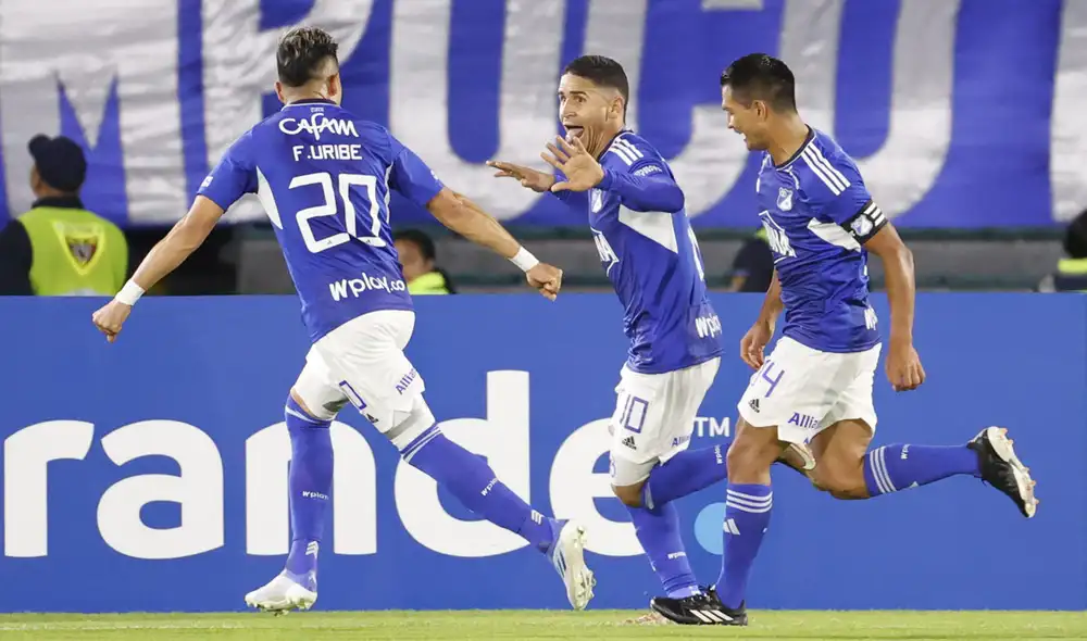 Millonarios le dio vuelta al marcador y avanzó en la Copa Libertadores 2023. Foto: @Libertadores