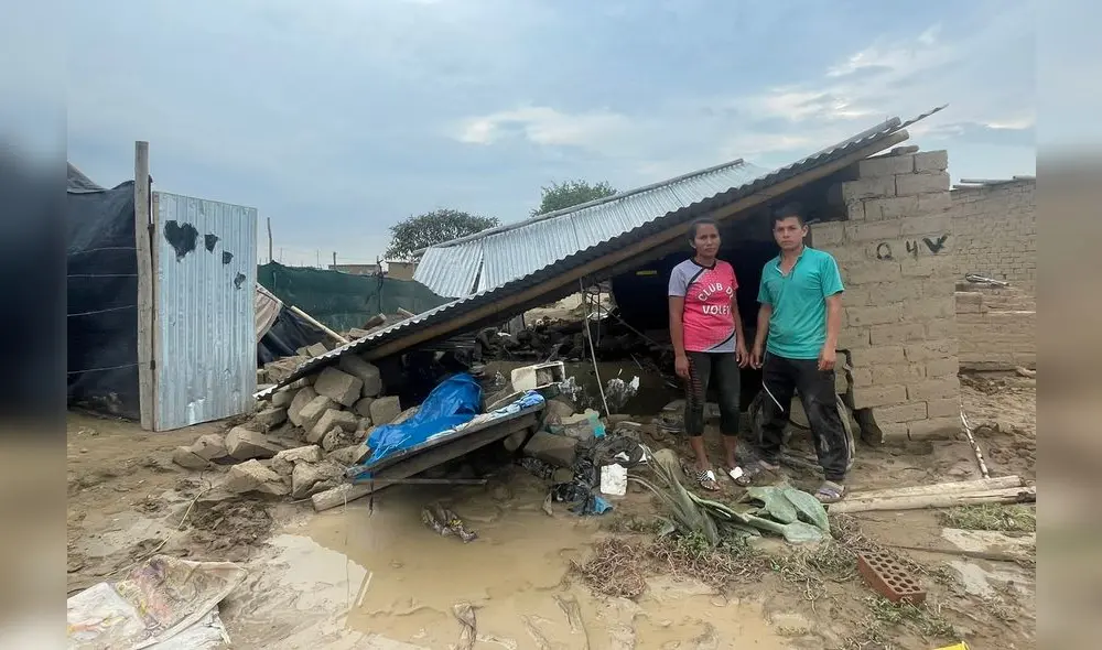 Las lluvias han destruido viviendas y hay damnificados. Foto: La República