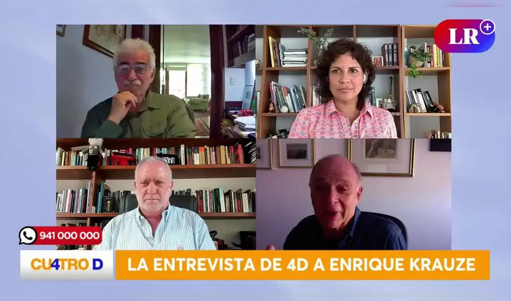 Enrique Krauze habla con "Cuatro D" sobre las declaraciones de AMLO y la relación entre Perú y México luego de estas. Foto: captura de LR+ / Video: LR+ Enrique Krauze habla con "Cuatro D" sobre las declaraciones de AMLO y la relación entre Perú y México luego de estas. Foto: captura de LR+ / Video: LR+