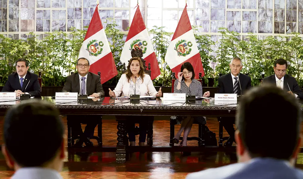 Promesas. Boluarte junto al gabinete lanzó plan para Puno. Foto: difusión