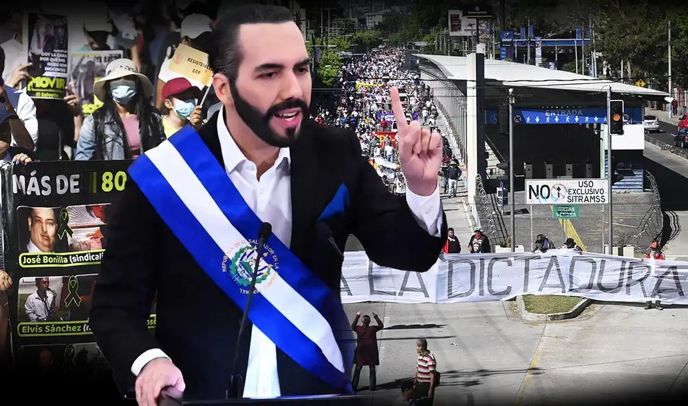La figura política del presidente salvadoreño, Nayib Bukele, ha generado opiniones divididas. Foto: composición LR/AFP