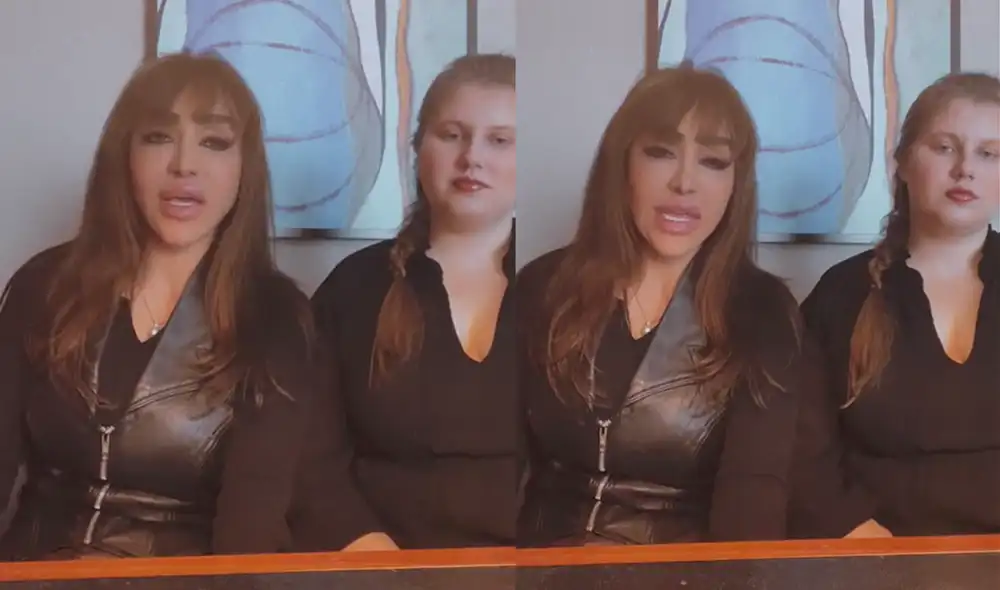 Julia junto a su representante y médium, Fia Johansson. Foto: captura de Instagram/@persianmedium