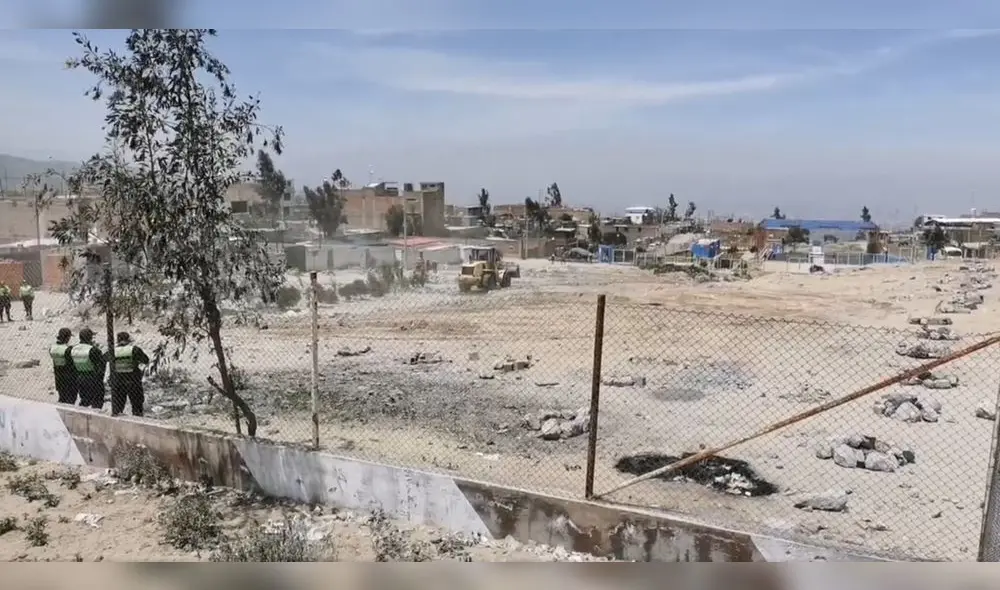 Área verde. Los vecinos de esta zona de Embajada de Japón, dicen que los compradores fueron estafados por invasores. Foto: La República.