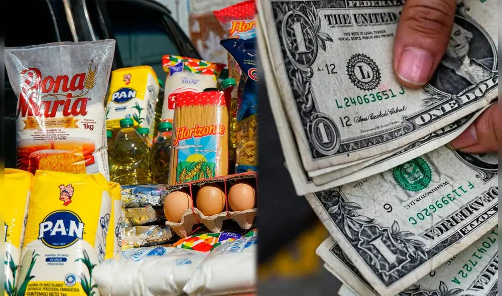En la siguiente nota averigua qué alimentos básicos se pueden comprar con 100 dólares en Venezuela. Foto: composición LR/ El Diario/ Equilibrium CenDE En la siguiente nota averigua qué alimentos básicos se pueden comprar con 100 dólares en Venezuela. Foto: composición LR/ El Diario/ Equilibrium CenDE