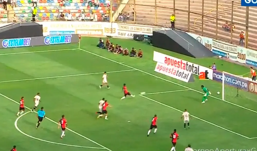 Quispe es titular en Universitario. Foto: captura de GolPerú Quispe es titular en Universitario. Foto: captura de GolPerú