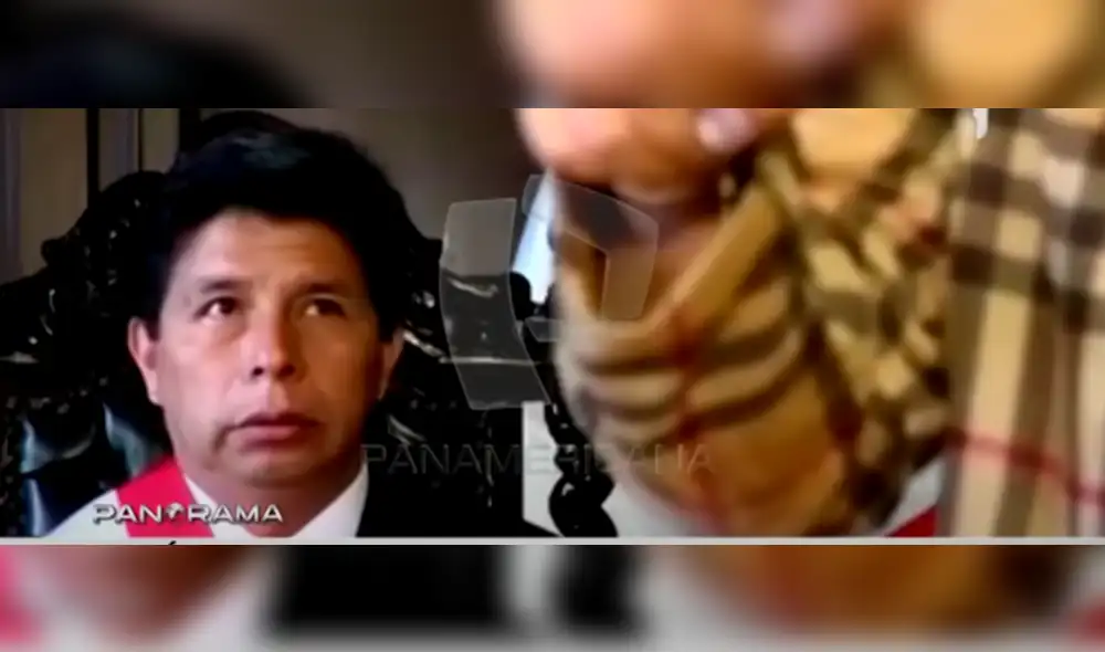 Castillo estuvo acompañado por Betssy Chávez momentos antes de su última alocución como presidente de la República. Foto: captura Panorama