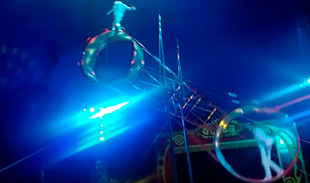 El joven perdió el equilibrio en la 'Rueda de la Muerte'. Foto: captura de video/El Debate