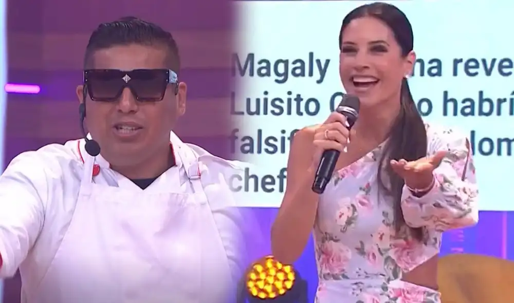 María Pía Copello bromea con Luisito Caycho sobre la veracidad de sus palabras. Foto: composición LR/ América TV - Video: América TV