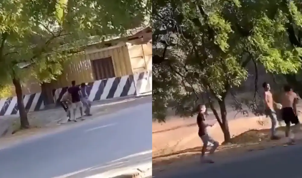 Víctima de la mortal golpiza fue identificado como Santos Gómez. Foto: captura de video/@DiarioNacional9