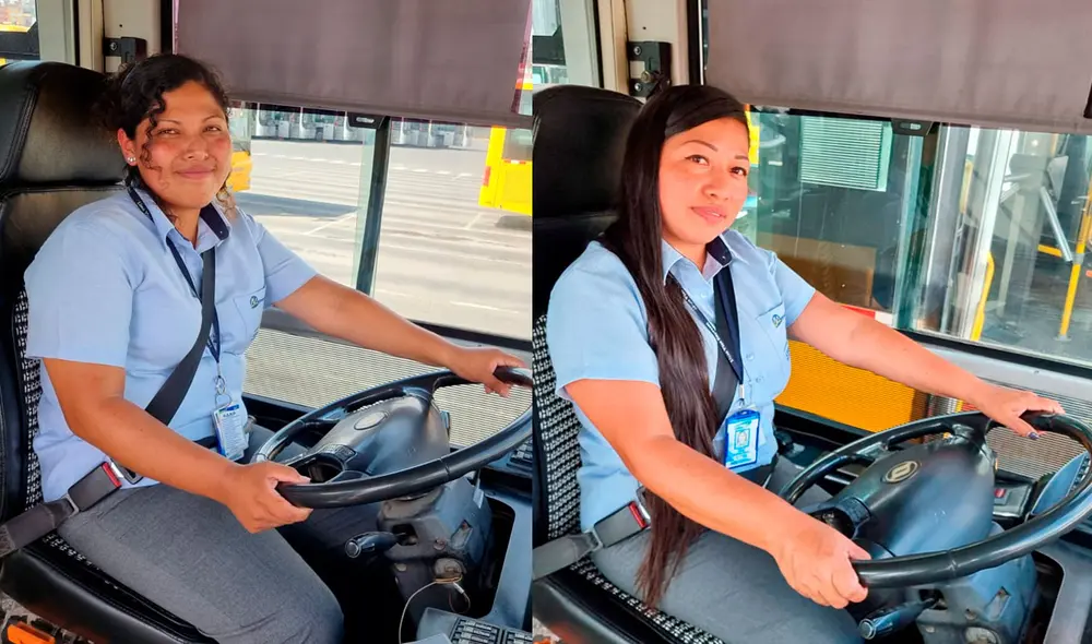 Conductoras del Metropolitano se muestran orgullosas del puesto en el que laboran. Foto: Mary Luz Aranda / URPI - LR Conductoras del Metropolitano se muestran orgullosas del puesto en el que laboran. Foto: Mary Luz Aranda / URPI - LR
