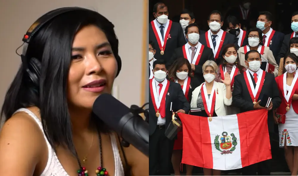 Yarita Lizeth relató cómo fue que parlamentarios le hicieron tentadora proposición para que incursione en la política. Foto: composición/captura YouTube/Andina