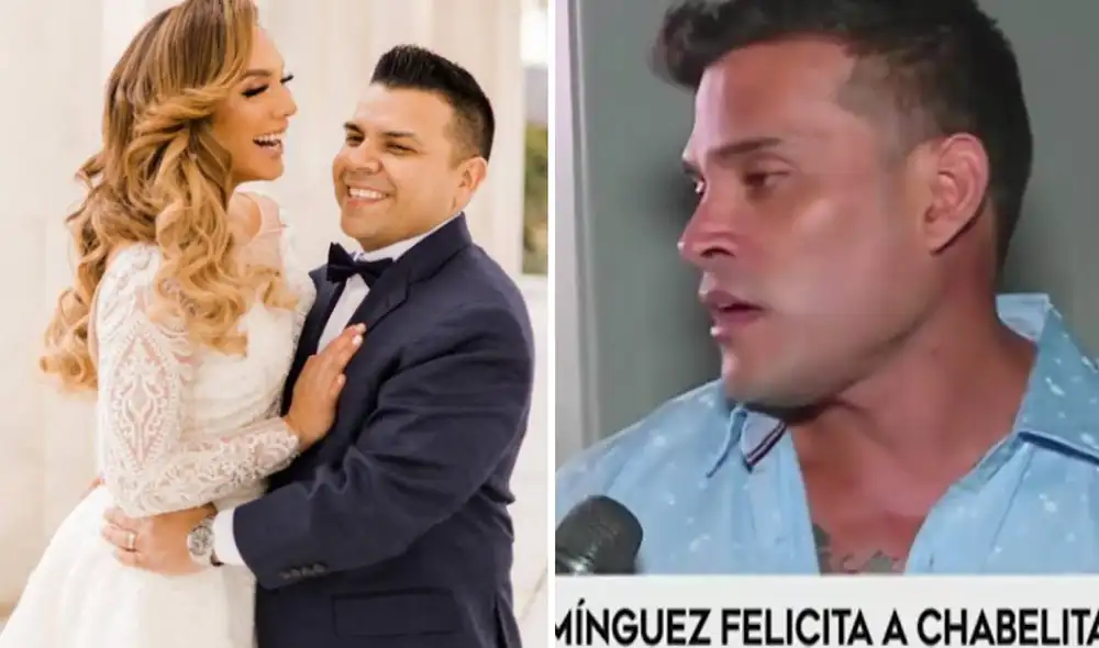 Christian Domínguez se pronunció sobre la boda de Isabel Acebedo. Foto: composición LR/captura de América TV/Instagram/Isabel Acevedo - Video: América TV