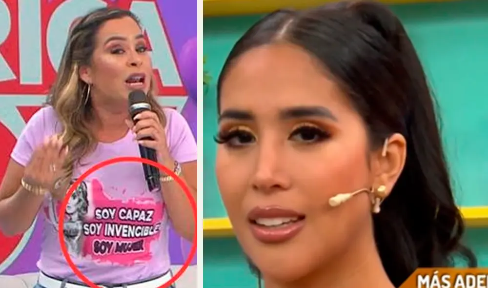 Melissa Paredes habría arremetido contra Ethel Pozo y Janet Barboza en "Préndete". Foto: composición LR/captura de América TV/captura de Panamericana - Video: Panamericana