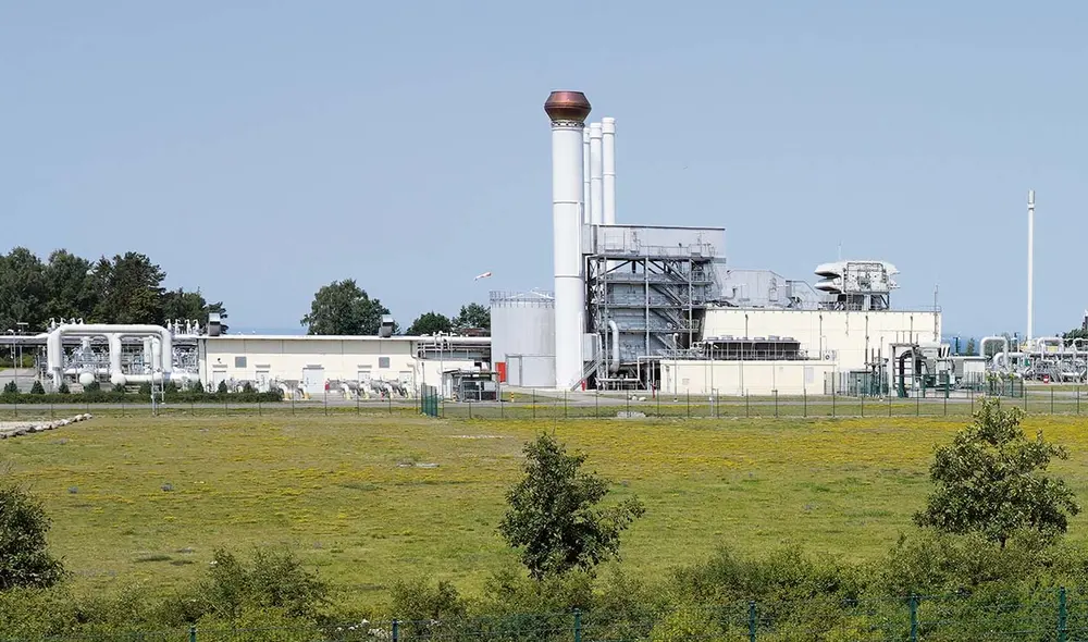 Planta. Componente del oleoducto Nord Stream 1 del mar Báltico cerca de Lubmin, en el noreste de Alemania. Foto: AFP