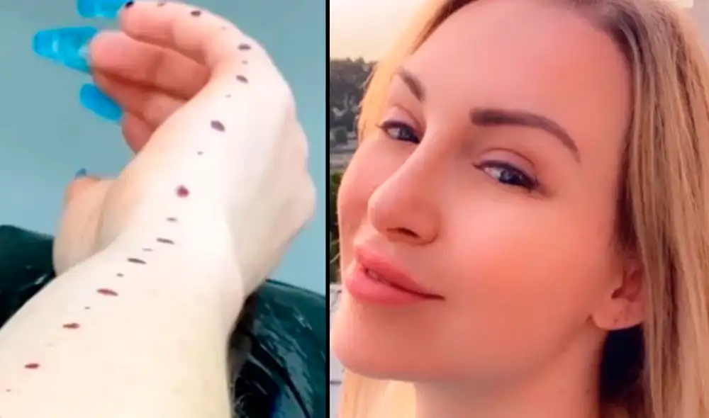 Tracy Kiss asegura que está buscando un novio bien dotado y que su tatuaje es “un diseño práctico y una herramienta para mejorar" su vida. Foto: composición LR/Clarín