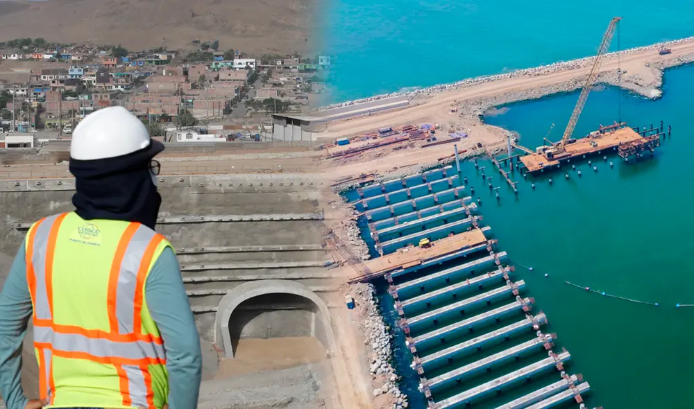 Las autoridades hablan con entusiasmo sobre el megaproyecto que se realiza en Chancay (Huaral). Foto: composición LR/Andina/Juan Carlos Guzmán/MTC