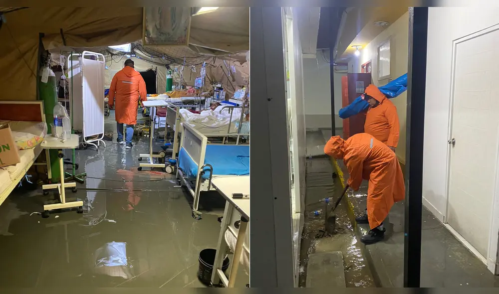 Hospital Santa Rosa afectado por las lluvias. Foto y video: Tik Tok/@noticiaspiura30