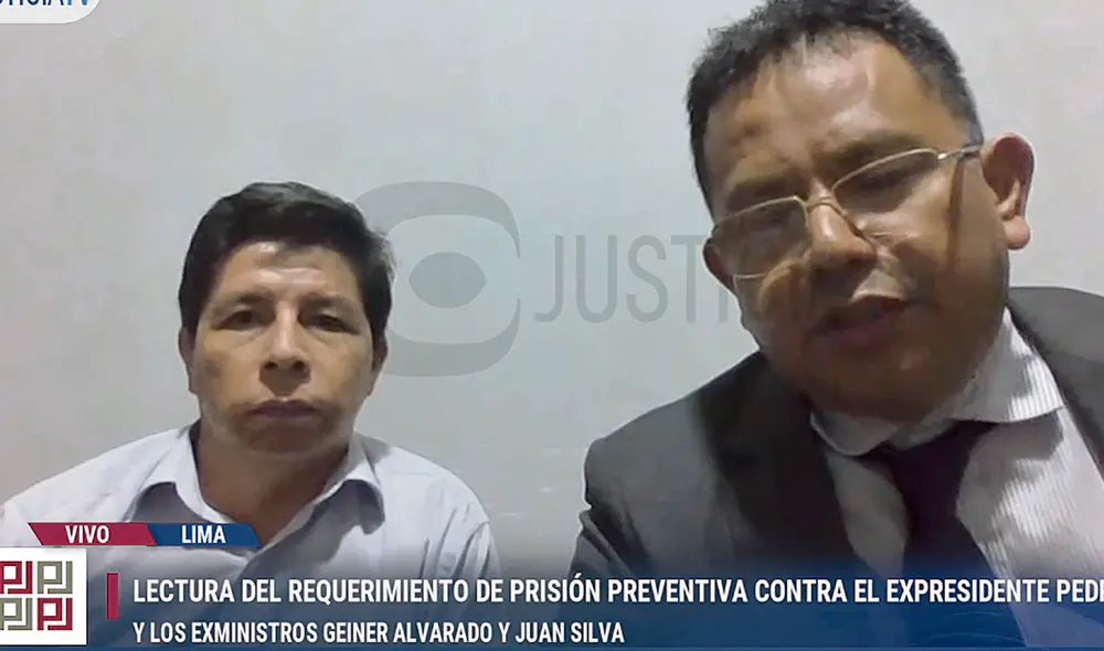 Hasta el 2026. El expresidente Pedro Castillo cumplirá prisión preventiva por 36 meses. Foto: captura Justicia TV