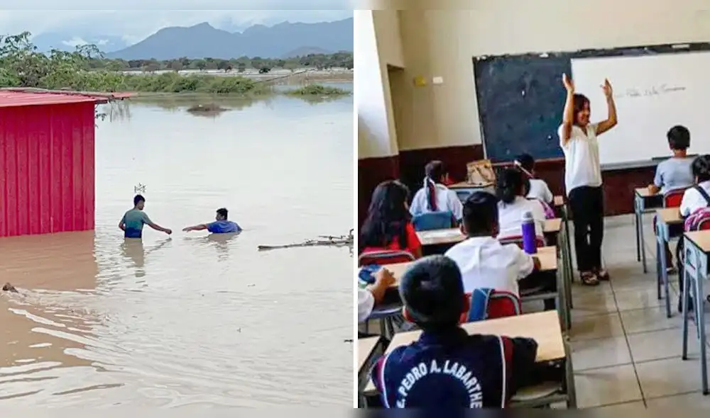 Suspenden inicio de clases en la región Lambayeque. Foto: composición LR Suspenden inicio de clases en la región Lambayeque. Foto: composición LR