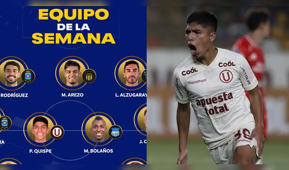 Piero Quispe es uno de los cuatro mediocampistas en el once ideal del torneo. Foto: composición Luis Jiménez/GLR/Conmebol Sudamericana