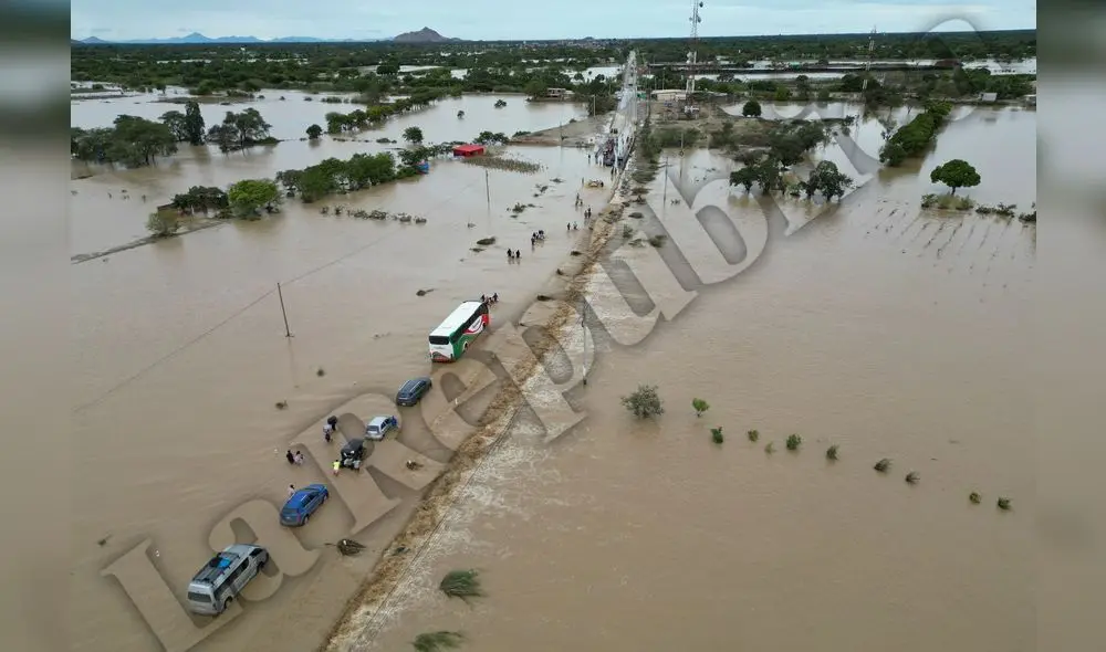 El río La Leche se desbordó y afectó a los distritos de Pacora e Íllimo. Foto: Clinton Medina/ La República