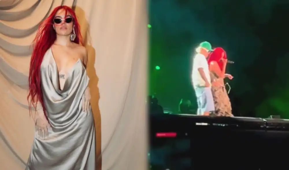 Karol G y Feid juntos en Puerto Rico. Foto: composición LR / Karol G /Instagram / Twitter