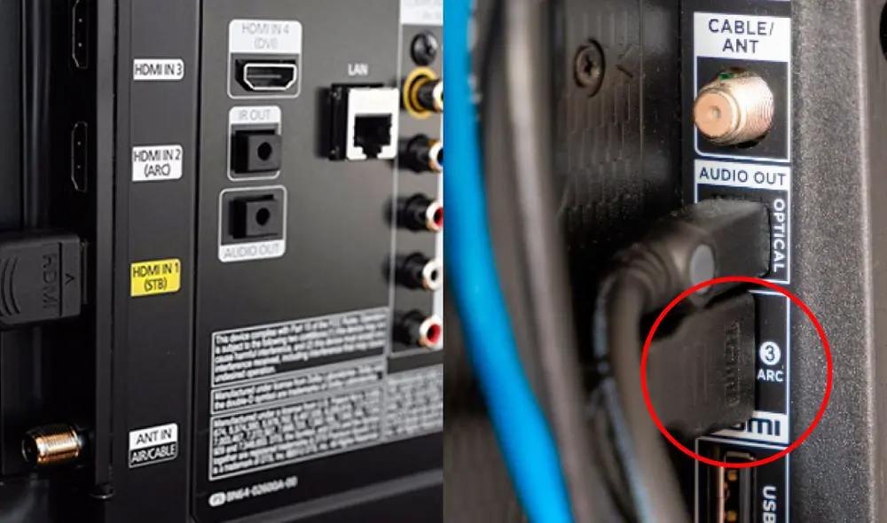 La conexión HDMI ARC será de gran ayuda para los que tienen varios dispositivos conectados a la TV. Foto: composición LR/ El corte inglés/Burgosat