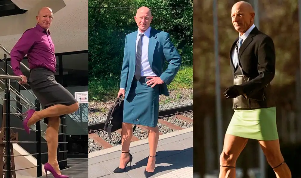 “Me encanta la libertad que obtengo al poder usar ropa tanto de hombre como de mujer”, declaró Mark. Foto: composición LR / Clarín / Bored Panda / OkChicas. Video: Infobae