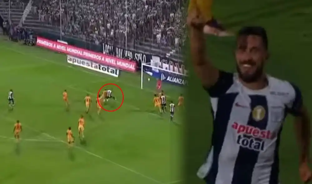 García anotó su primer gol con Alianza Lima. Foto: captura/composición/Liga 1 Max García anotó su primer gol con Alianza Lima. Foto: captura/composición/Liga 1 Max