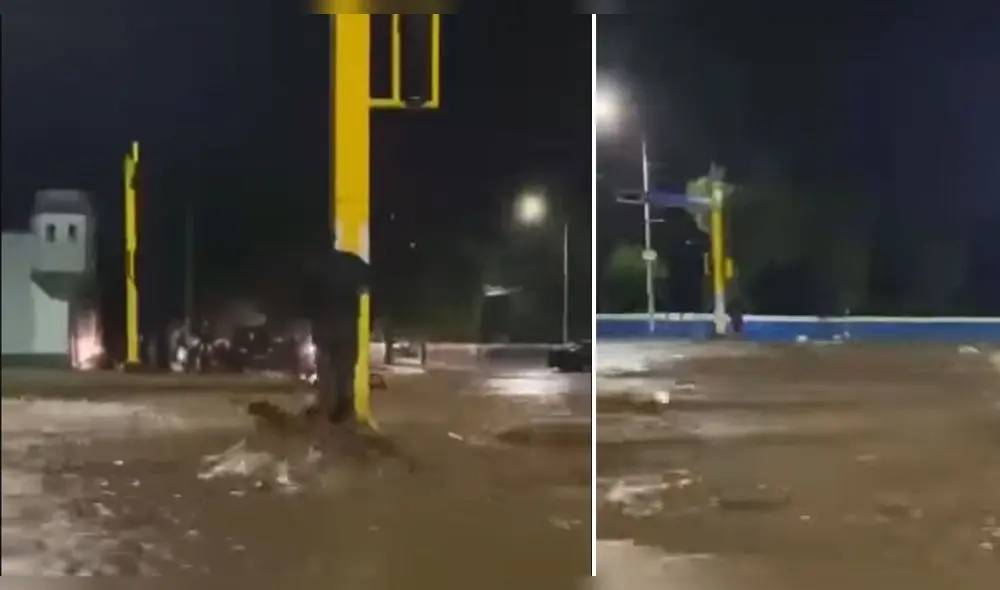 Calles de Trujillo quedaron cubiertas de barro. Foto: captura video Diario Satélite