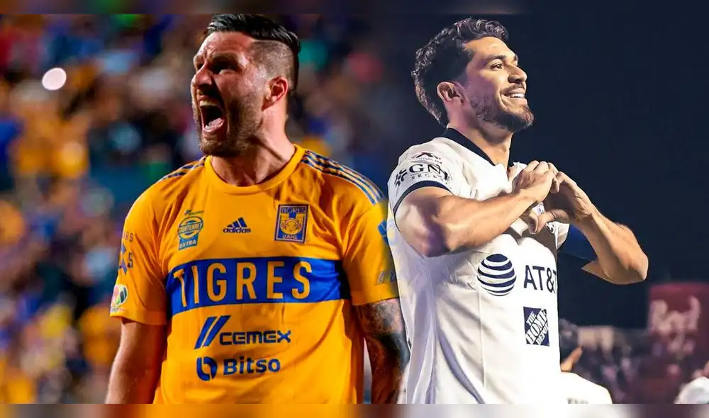 América venció 2 a 0 a Tigres en su propia casa . Foto: composición LR