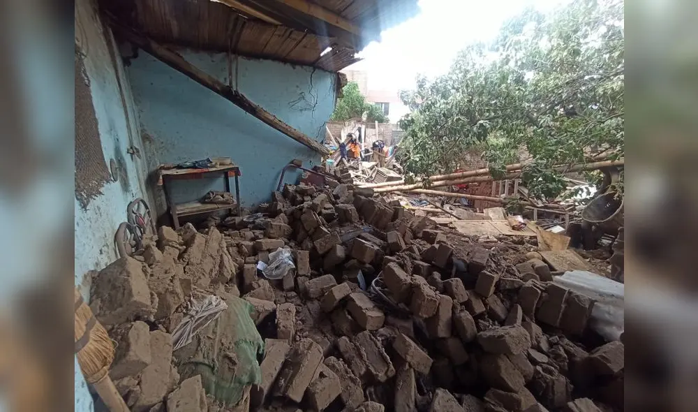 Monitorean viviendas afectadas por fuertes lluvias. Foto: Sergio Verde/ URPI-LR Monitorean viviendas afectadas por fuertes lluvias. Foto: Sergio Verde/ URPI-LR