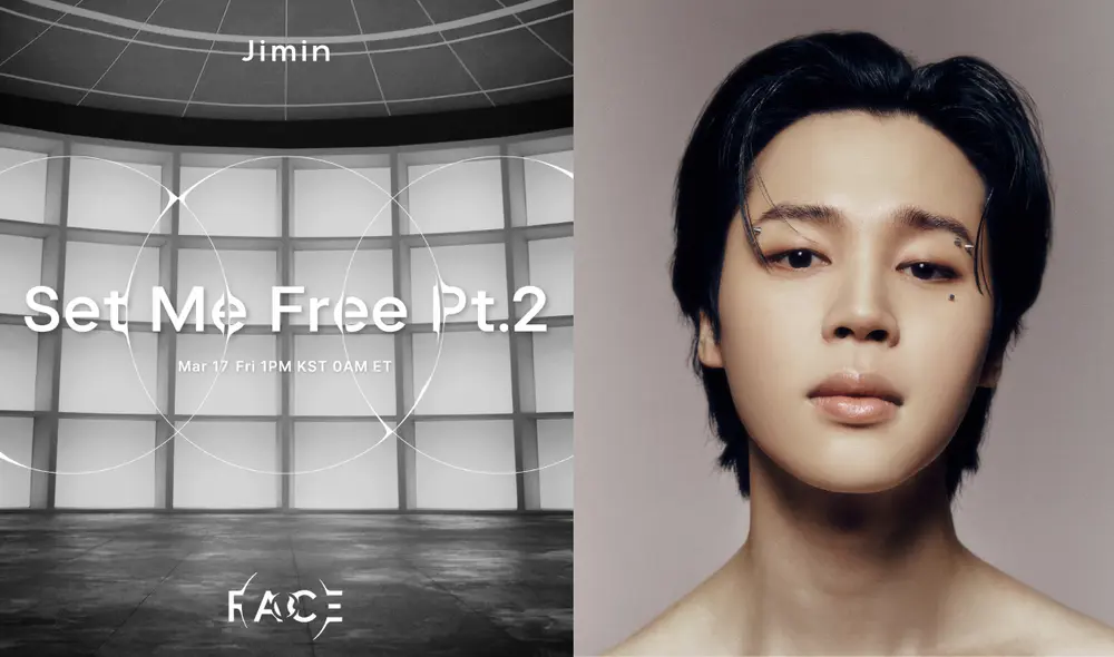 Jimin será el cuarto integrante de BTS que debuta como solista. "Set me free pt. 2" será prelanzamiento de su álbum "Face". Foto: composición LR/Hybe