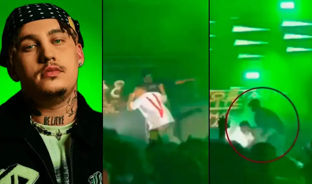 Costa Titch, de 28 años, perdió el conocimiento mientras actuaba en el Ultra Music Festival celebrado en la ciudad de Johannesburgo, en Sudáfrica.  Foto: composición LR/ABC