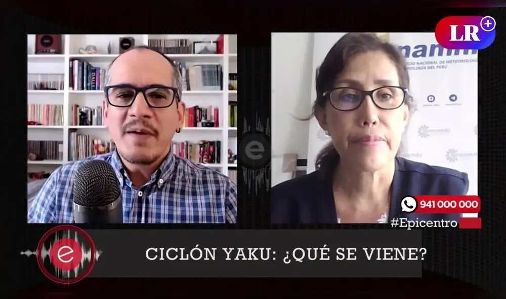 David Gómez Fernandini conversa con la especialista sobre cómo seguirán desarrollándose las consecuencias del ciclón Yaku en el país. Foto: captura LR+/Video: Grado 5 - LR+